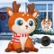 GOOSH 5 FT Christmas Inflatable Reindeer Cute Deer with Built-in LEDs